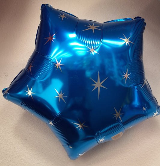 18" Blue Sparkle Star Mylar