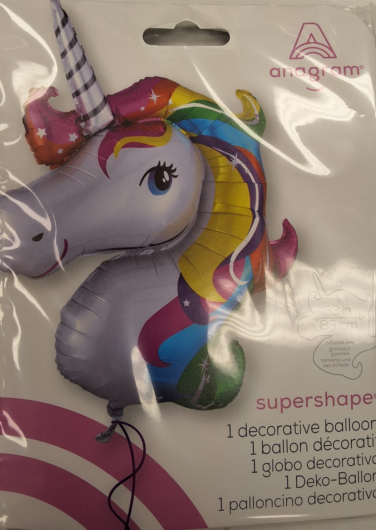 SuperShaper Rainbow Unicorn Mylar