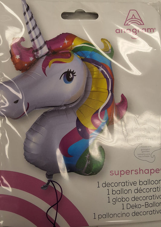SuperShaper Rainbow Unicorn Mylar