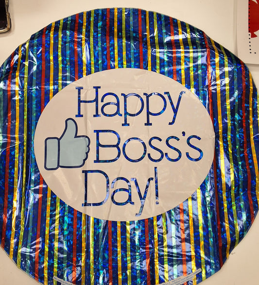 18" Holographic Thumbs Up Boss Day Mylar