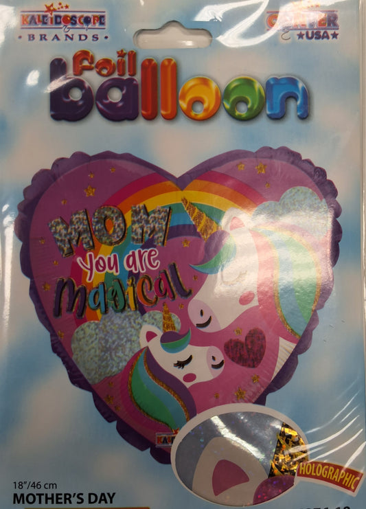 18" Mom You Are Magical Mylar Balloon
