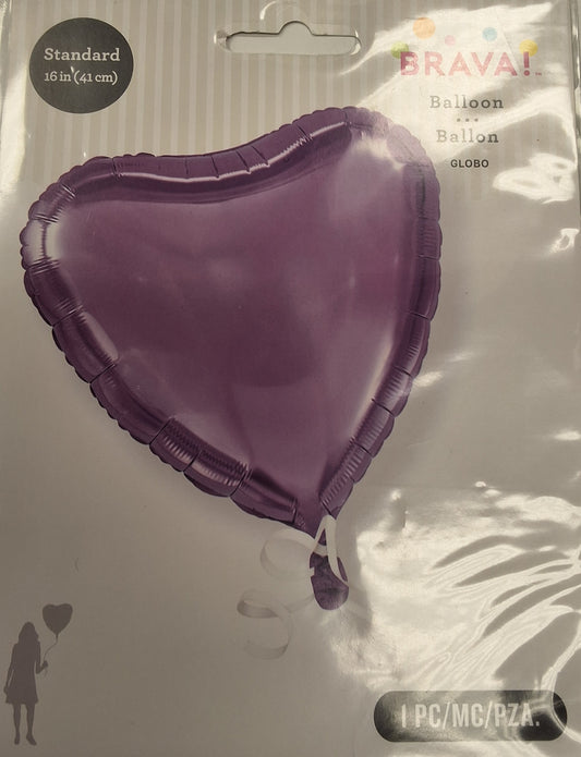 18" Lavender Heart Mylar