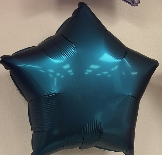 18" Satin Petrol Star Mylar