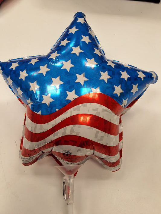9" Patriotic Prizm Star Balloon