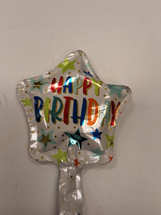 4" Happy Birthday Star Balloon