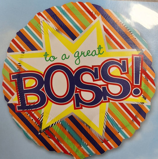 17" To A Great Boss Mylar Balloon