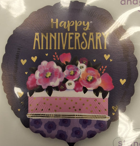 17" Happy Anniversary Mylar Balloon
