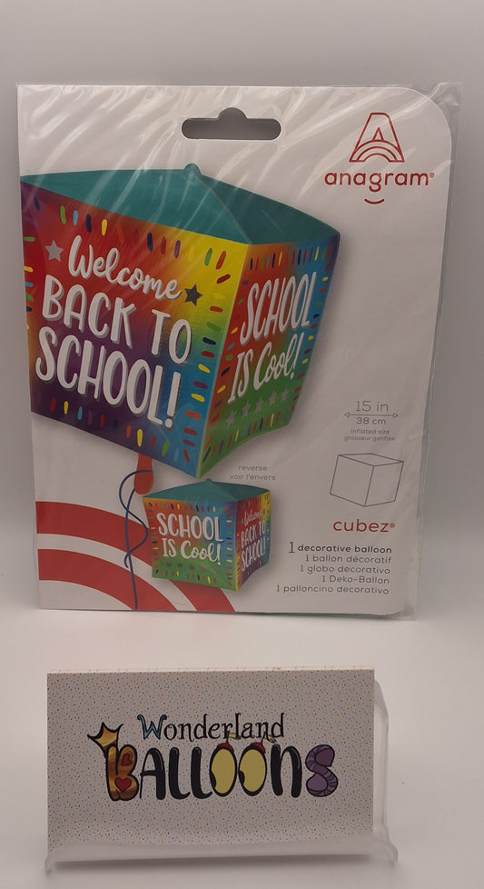 Back to School Ombre Cubez Mylar Balloon