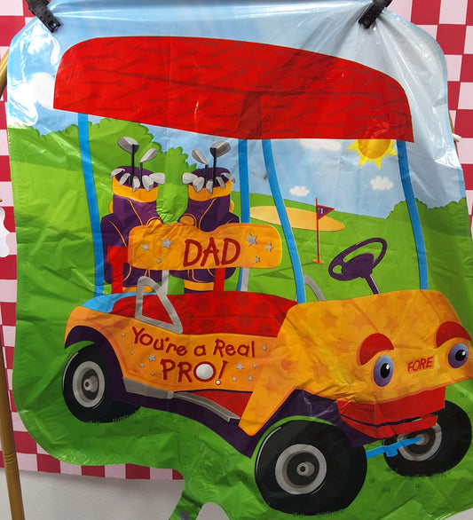 36" Pro Dad Golf Cart Mylar Balloon