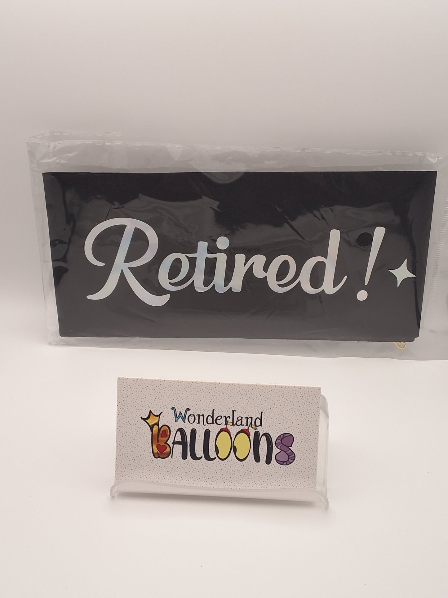 Black and Silver "Offically Retired" Sash
