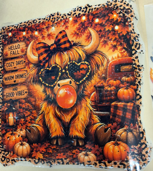 Fall Highland Cow Print