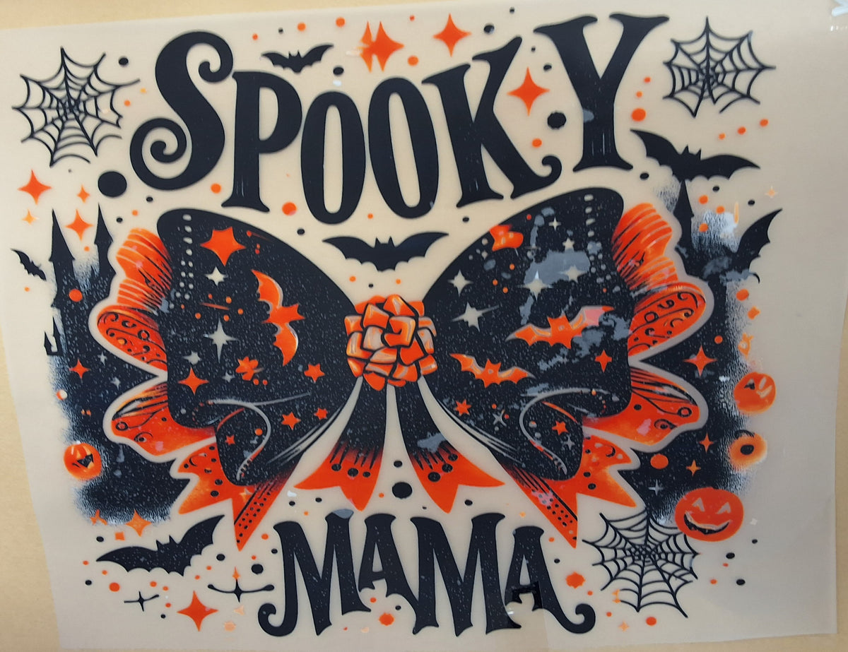 Spooky Mama Bow Transfer
