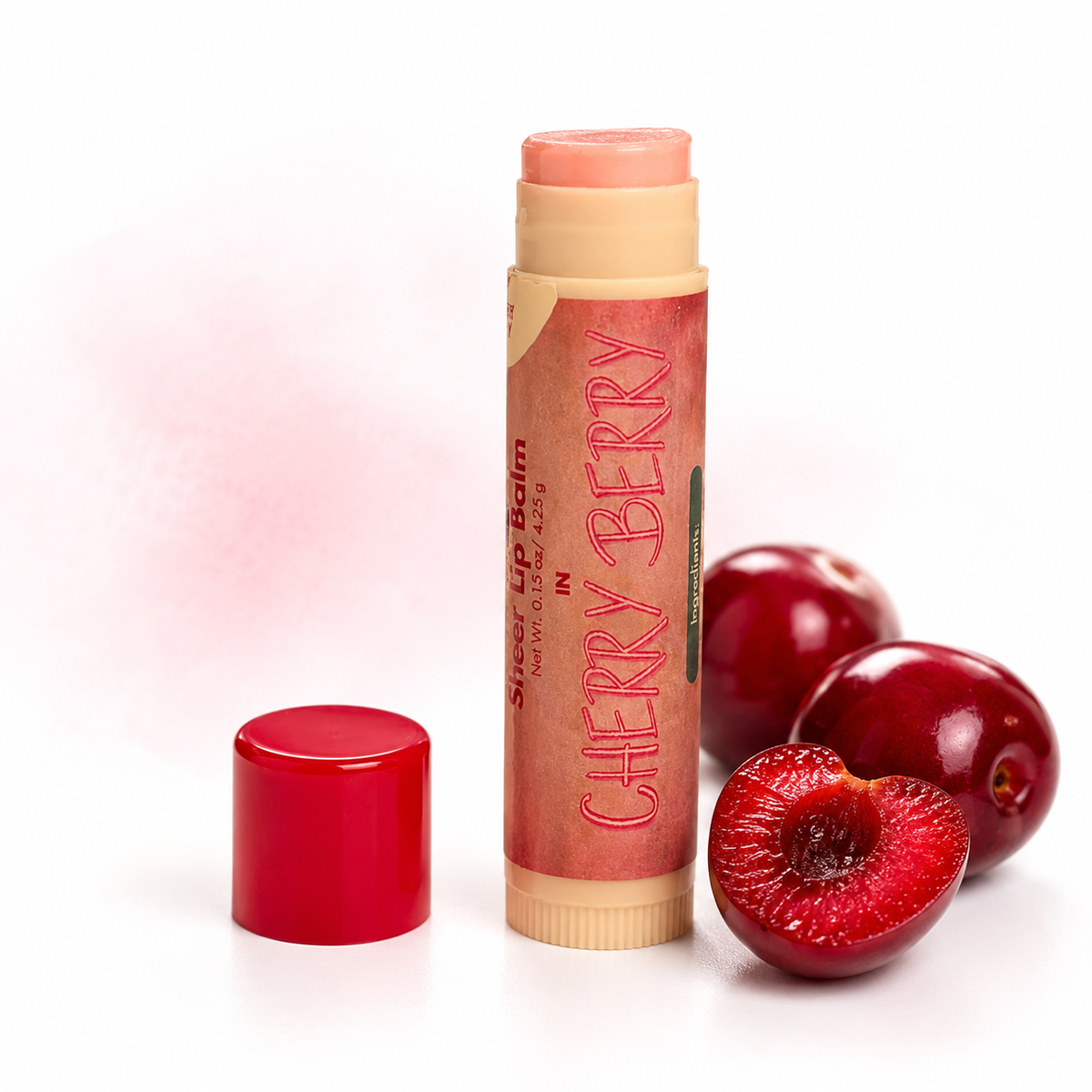 All Natural Cherry Berry Lip Balm – 12 Pack