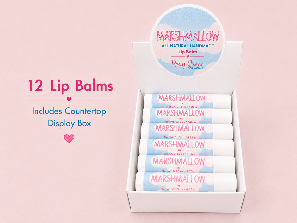 All Natural Marshmallow Lip Balm – 12 Pack