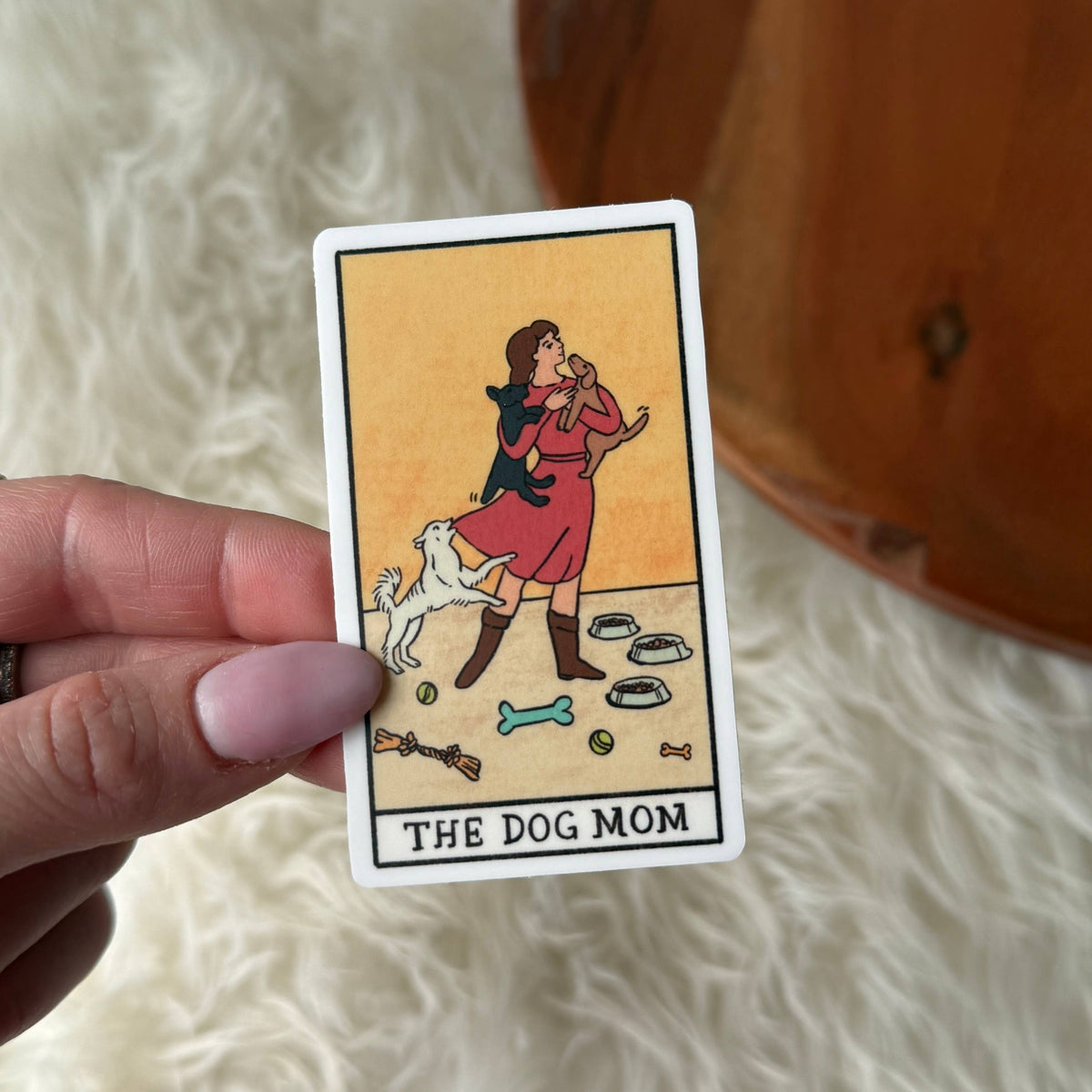 "The Dog Mom" Tarot Card Sticker