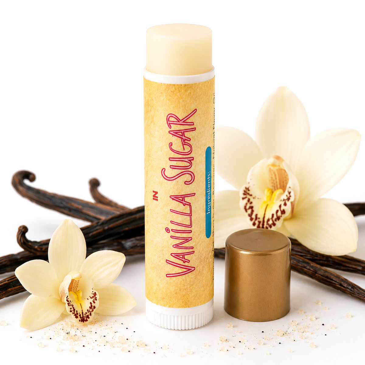 All Natural Vanilla Sugar Lip Balm – 12 Pack