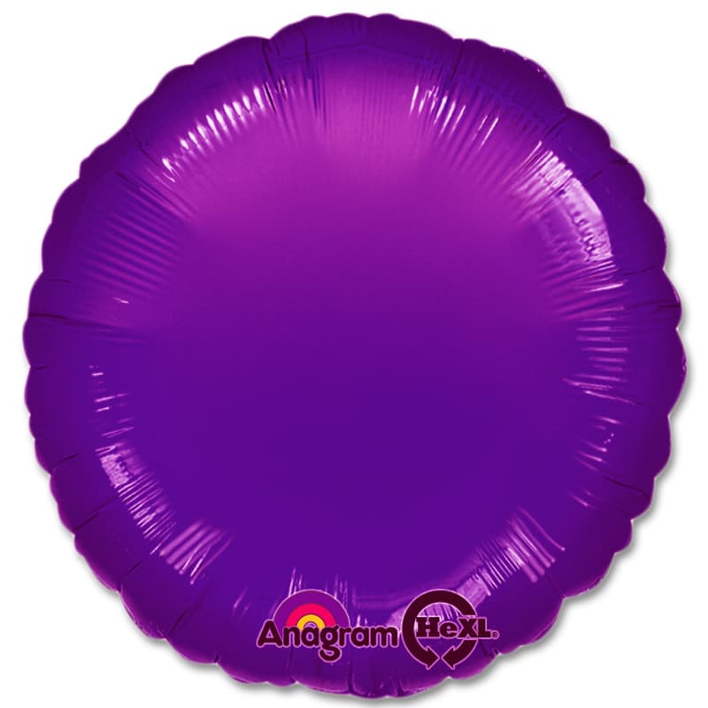 18in Purple Circle Mylar Balloon