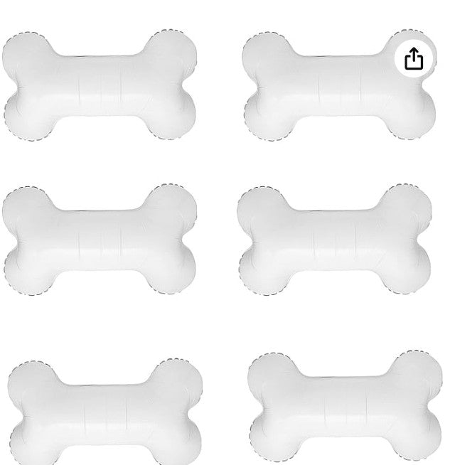 18in White Dog Bone Mylar