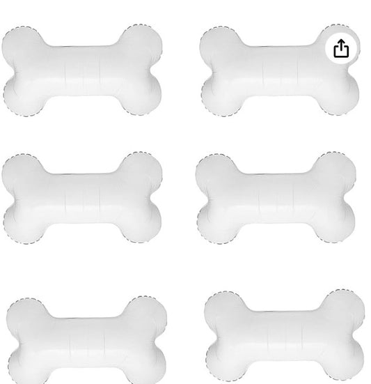 18in White Dog Bone Mylar