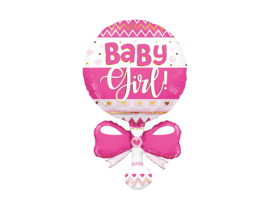 SuperShaper Baby Girl Rattle Mylar