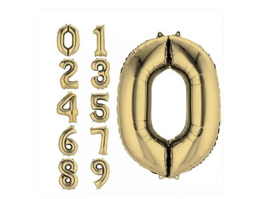 White Gold 34in #1 Mylar Balloon