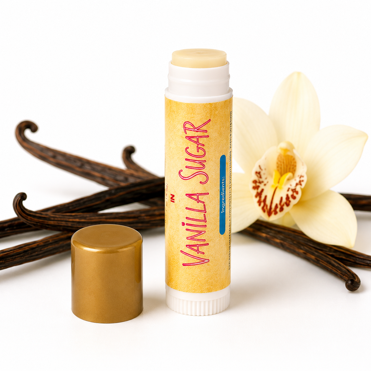 All Natural Vanilla Sugar Lip Balm – 12 Pack