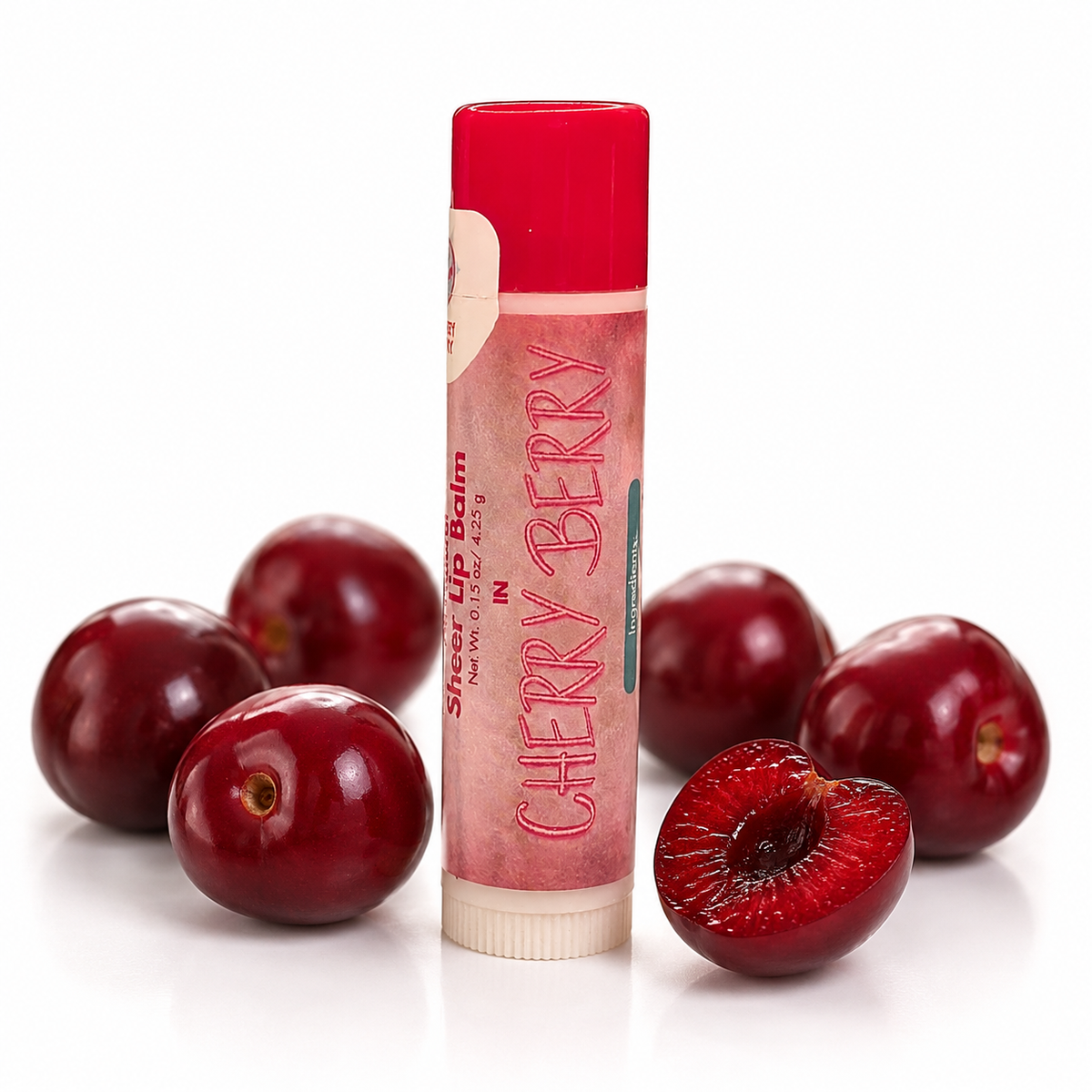 All Natural Cherry Berry Lip Balm – 12 Pack