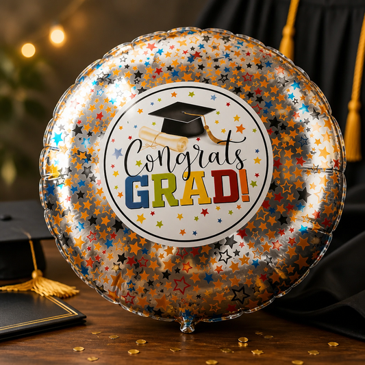 18in Grad Rainbow Round Mylar Balloon