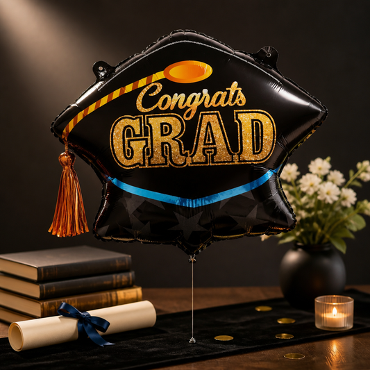 28" Grad Hat Shaped Mylar Balloon