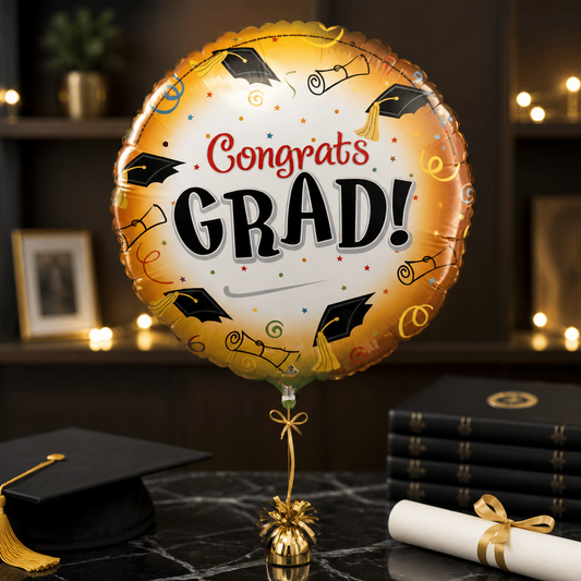 31" Grad Multi Colored Circle Mylar Balloon
