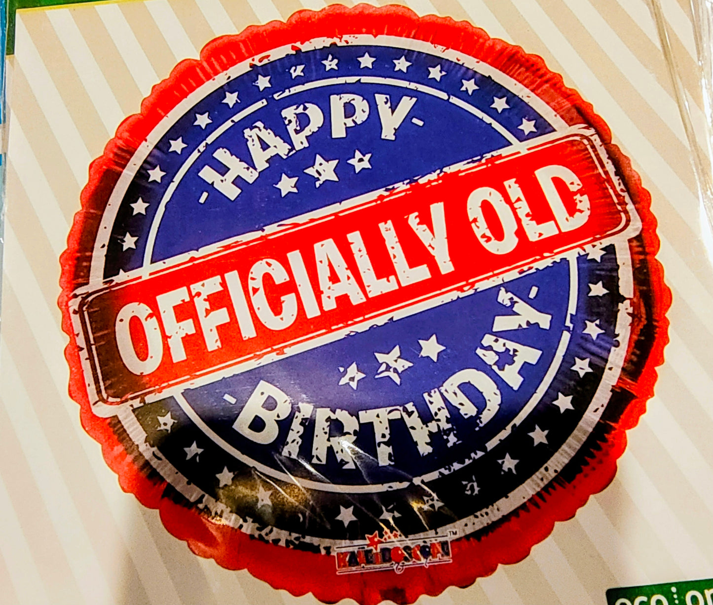 18in Red, White,Blue Happy Birthday Mylar