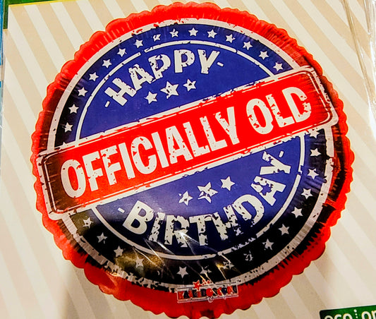 18in Red, White,Blue Happy Birthday Mylar
