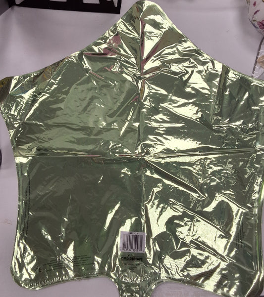 19" Sage Star Mylar Balloon
