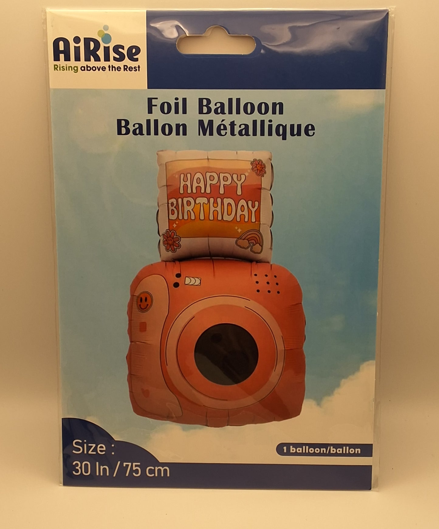 30in Happy Birthday Retro Camera Mylar Balloon