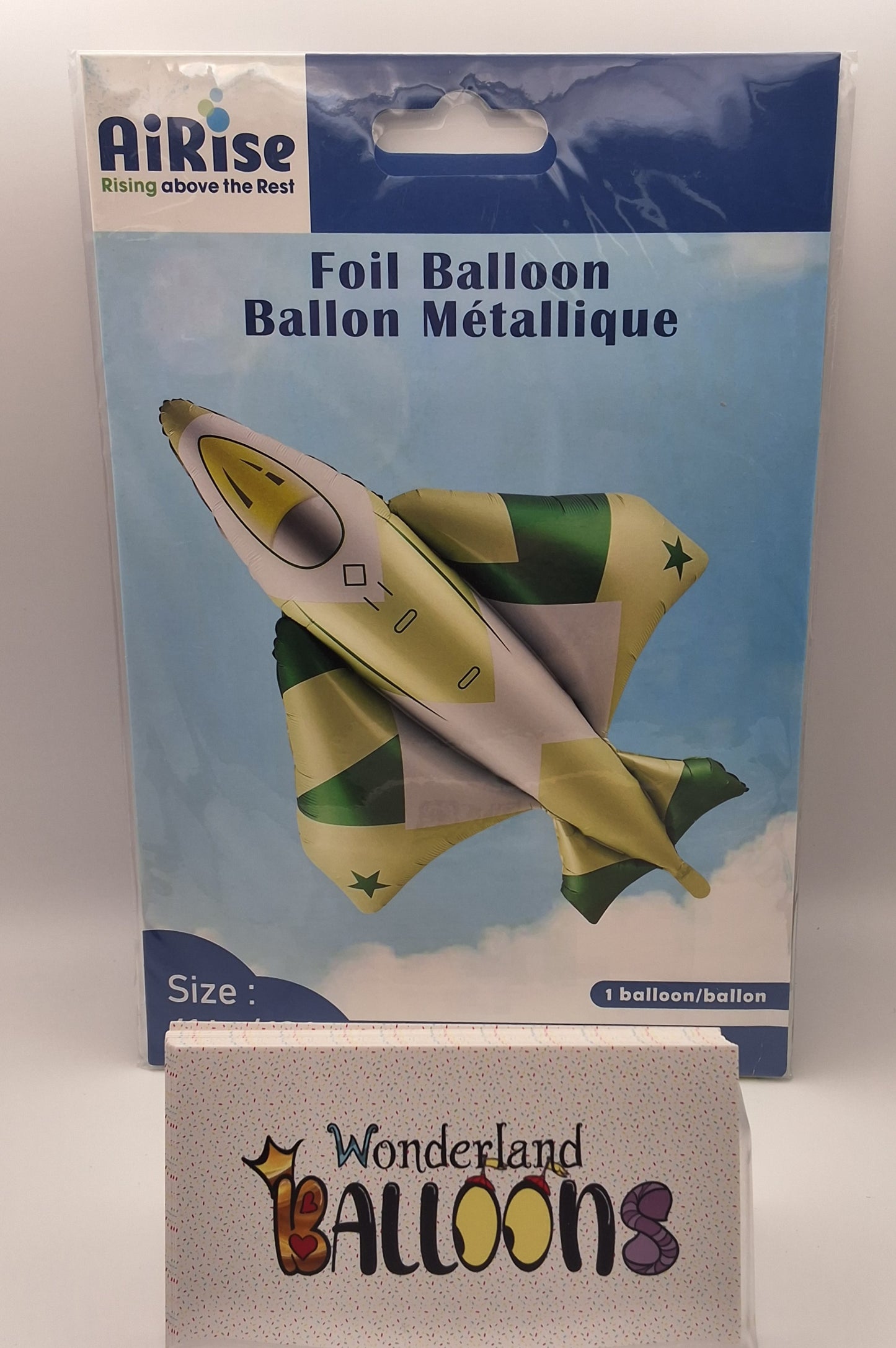 41" Green Fighter Jet Mylar Balloons