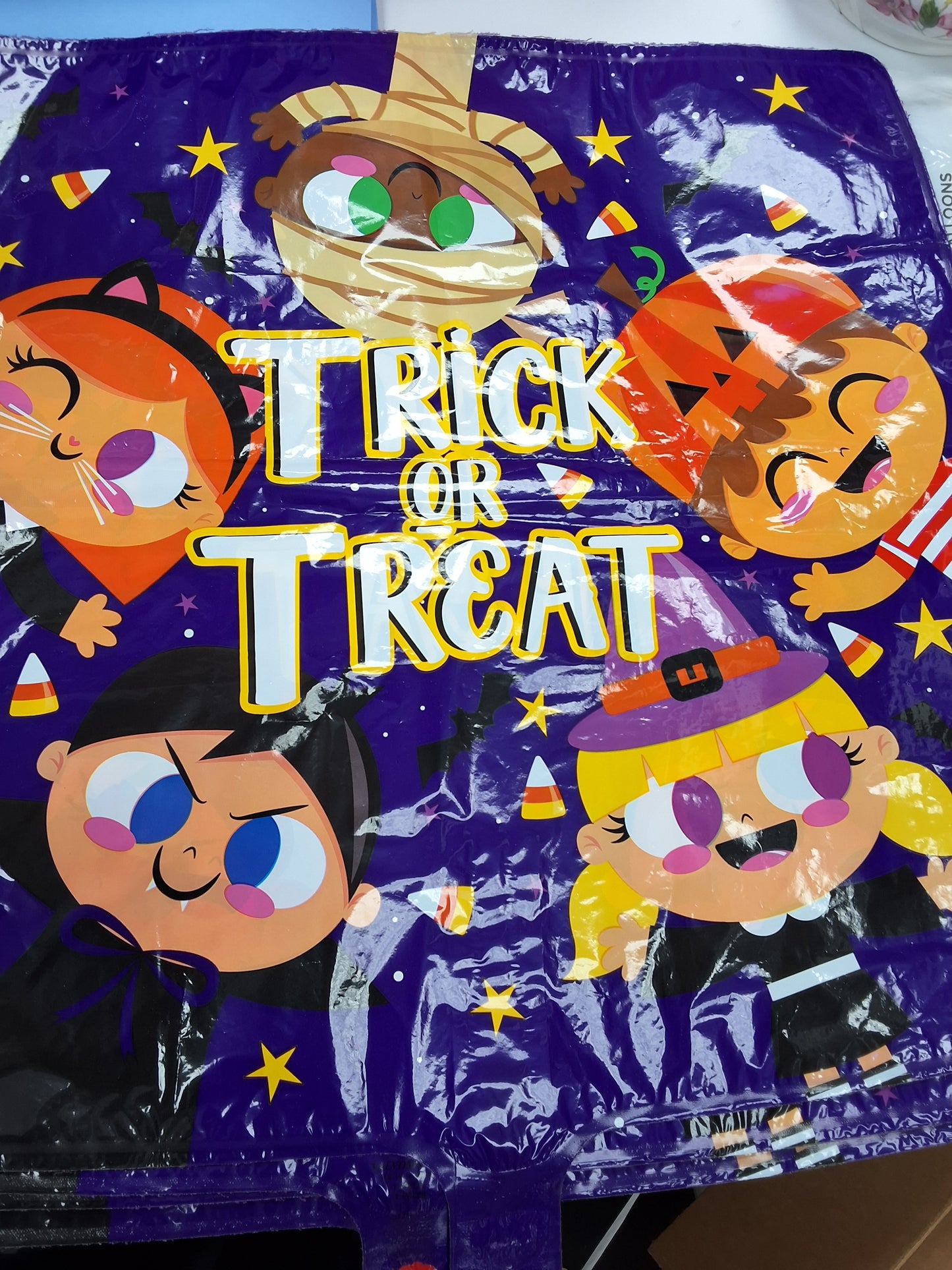 20in Trick or Treat Square Mylar Balloon
