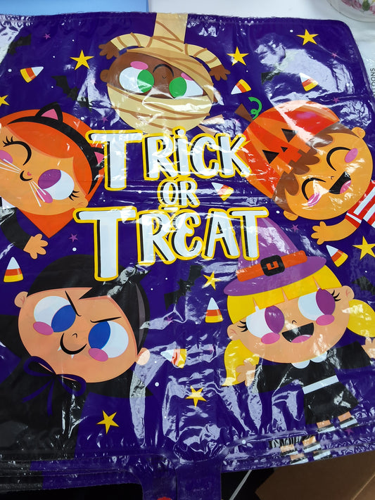 20in Trick or Treat Square Mylar Balloon