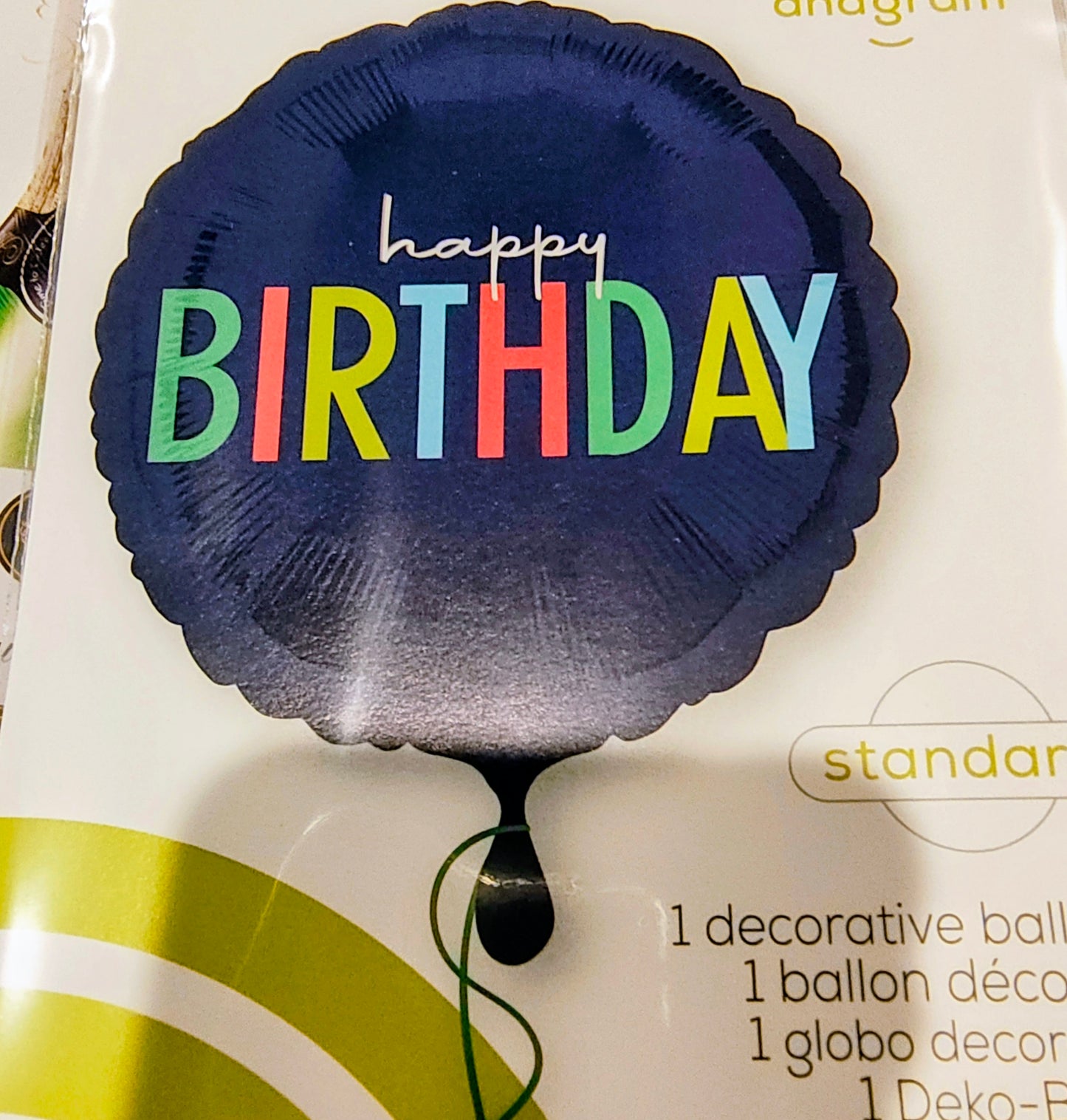18in Modern Day Happy Birthday Mylar Balloon