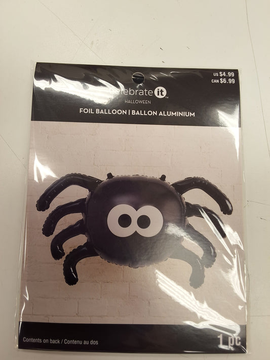 Black SuperShaper Spider Mylar Balloon