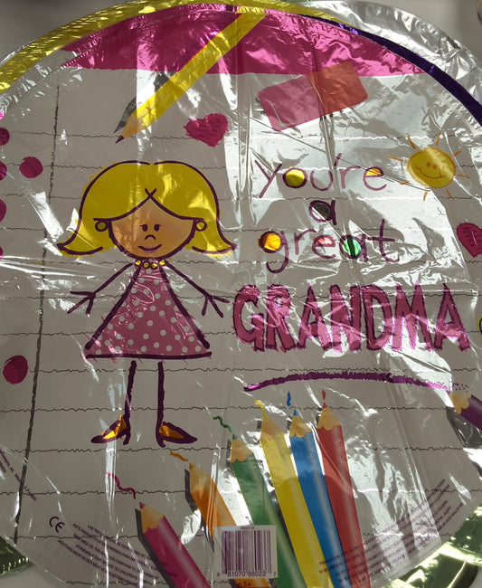18in Greatest Grandma Mylar Balloon