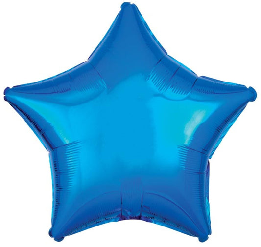 18in Blue Star Mylar Balloon