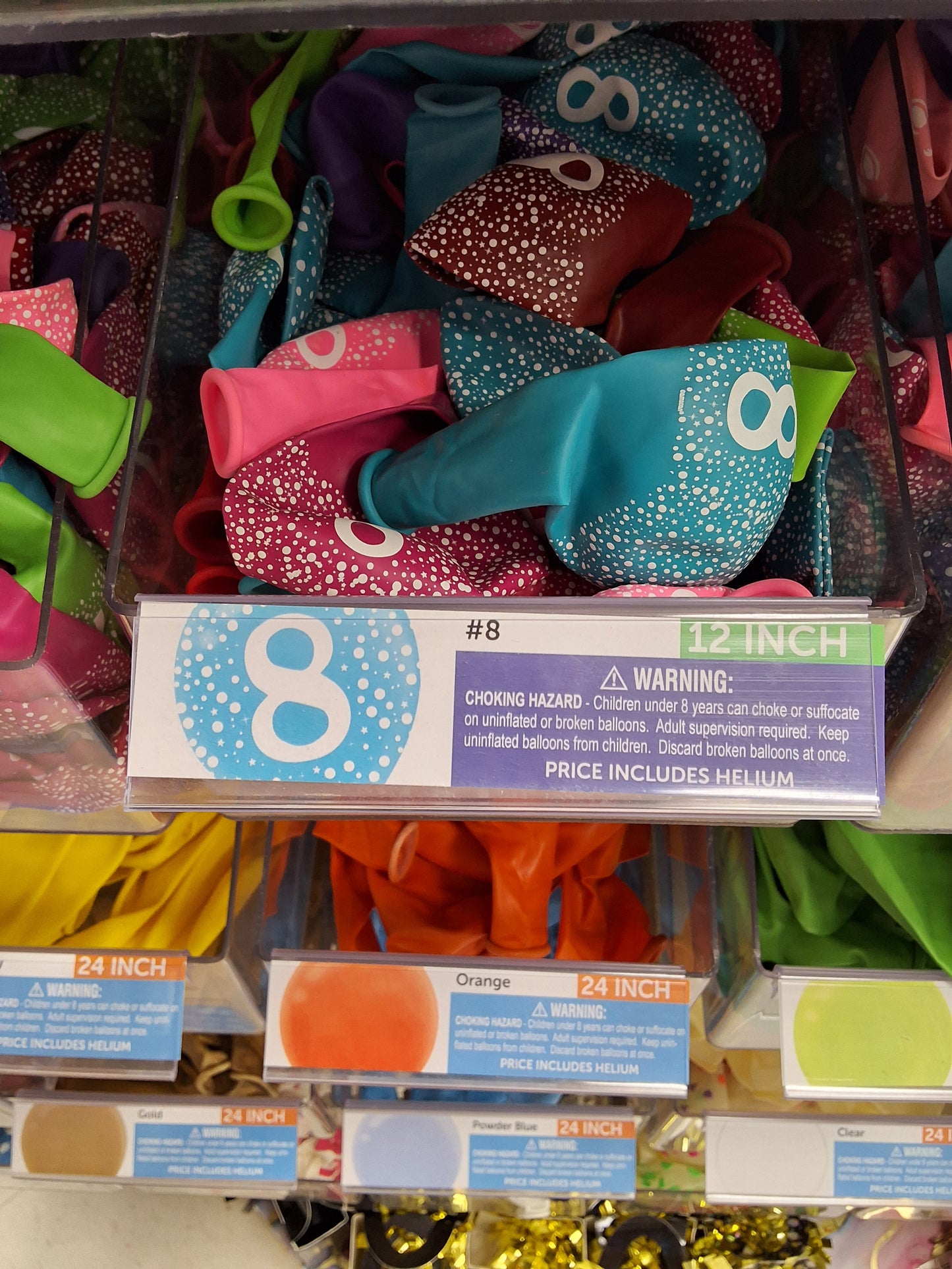 12in Assorted Colored #8 Latex