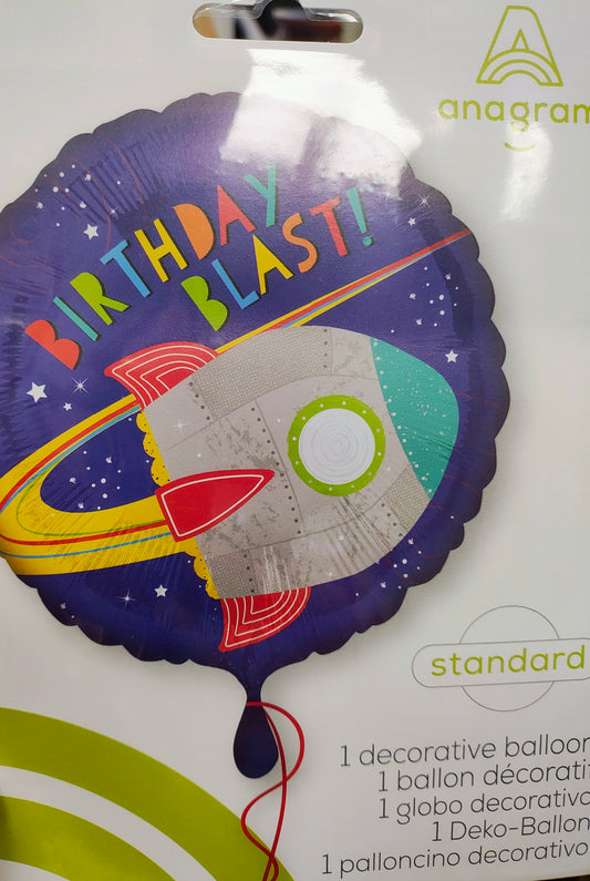 18" Space Birthday Mylar Balloon