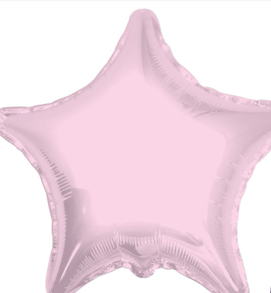 18in Light Matte Pink Star Mylar Balloon