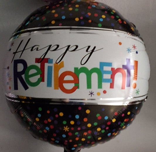 18" Happy Retirement Mylar Balloon