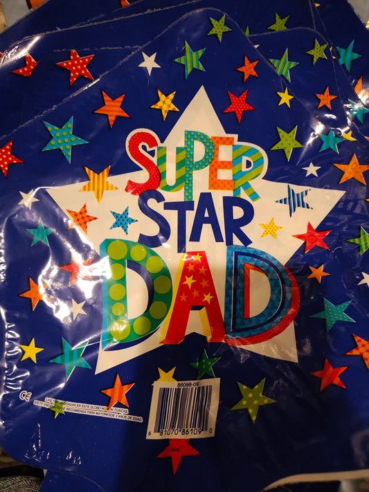 Air Filled Super Dad Star Stick