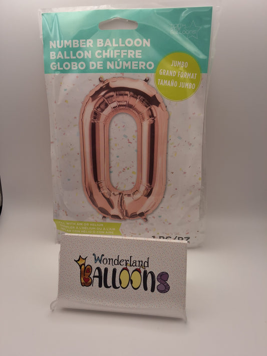 North Star Rose Gold #0 Mylar Balloon