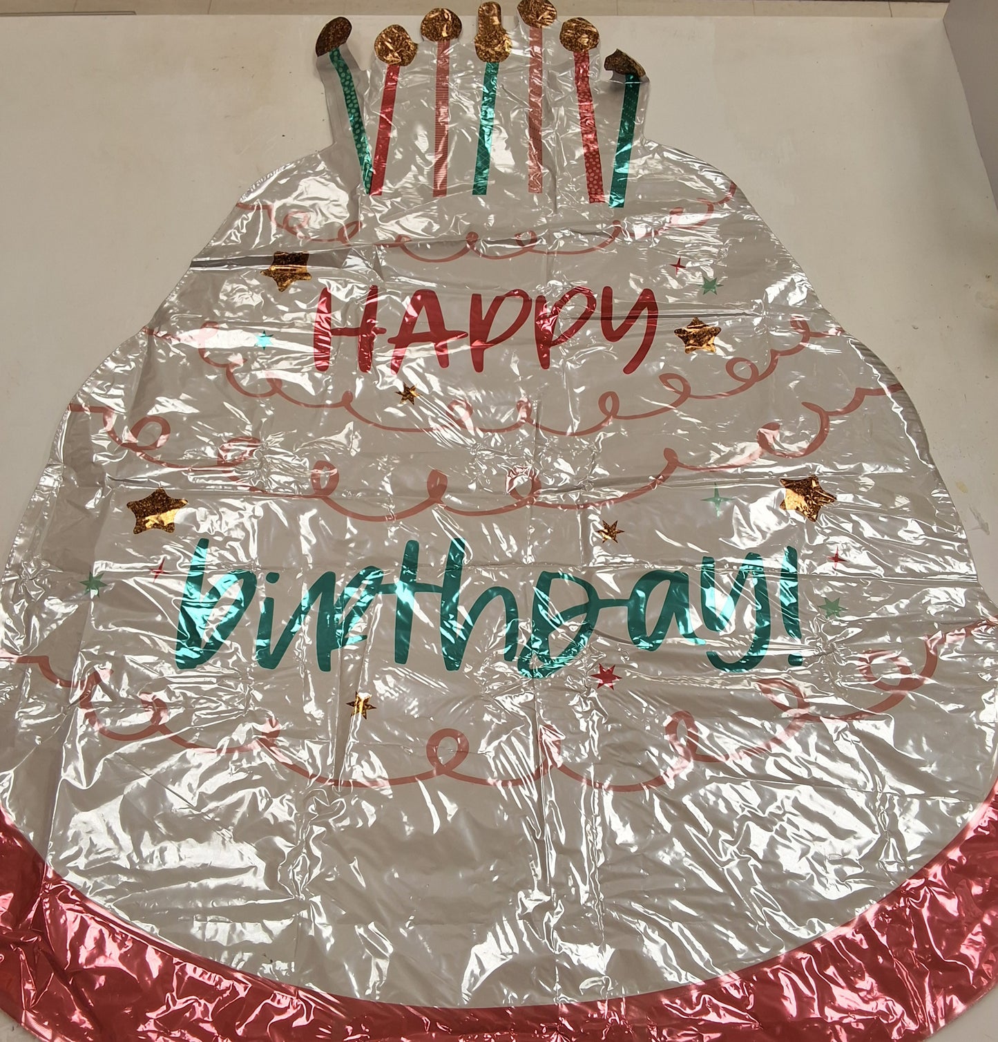 SuperShaper Cake Day Mylar Balloon