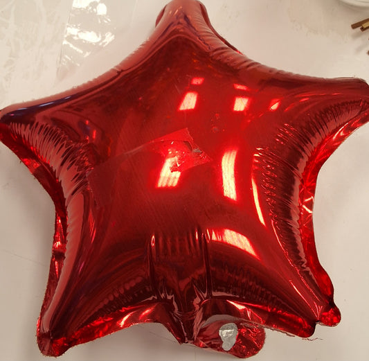 9in Red Star Mylar