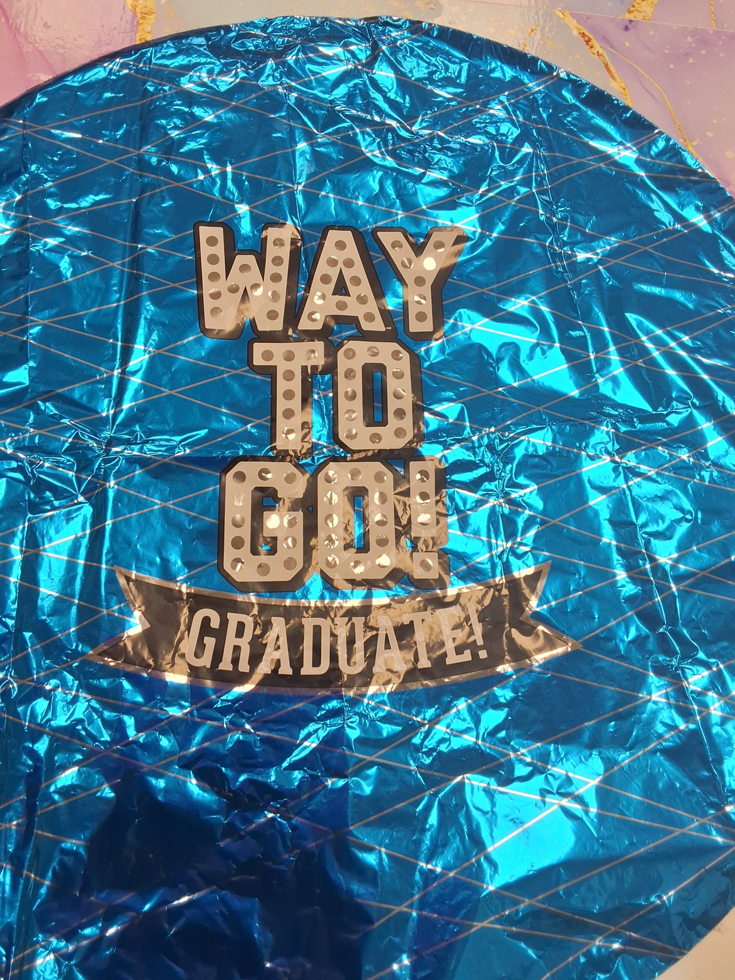 18" Way To Go Blue Graduate Mylar Balloon